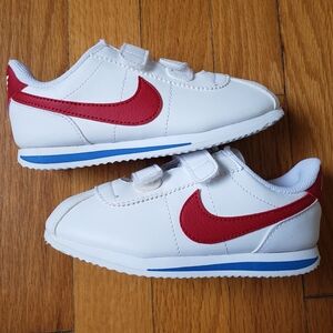 Kids White and Red Sneakers